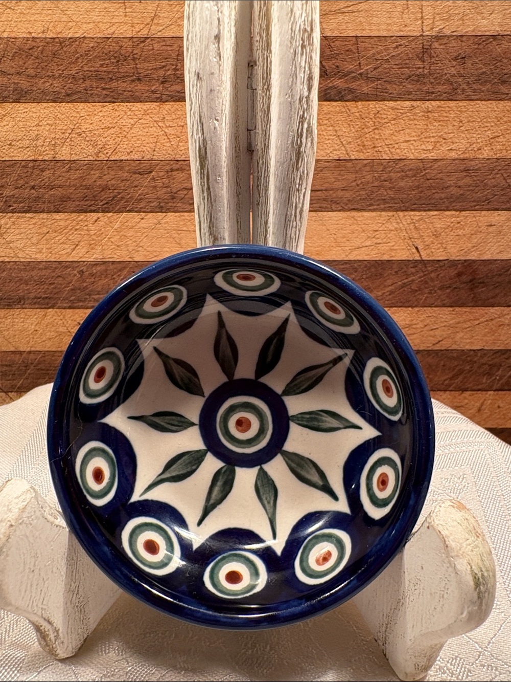 Boleslawiec Polish pottery trinket dish